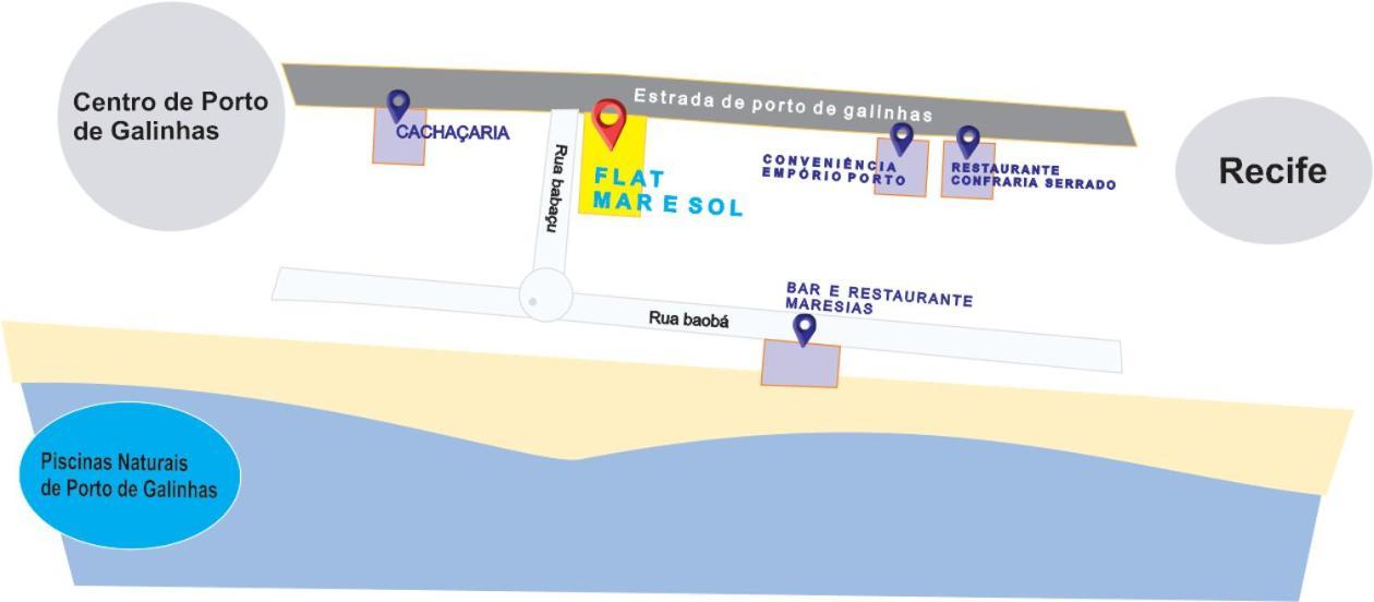 Flat Mar & Sol - Para 6 Pessoas Lejlighed Pôrto das Galinhas Eksteriør billede